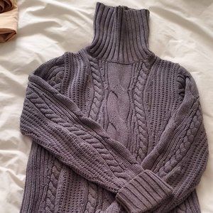 Women's Chunky Lands End Turtleneck Sweater